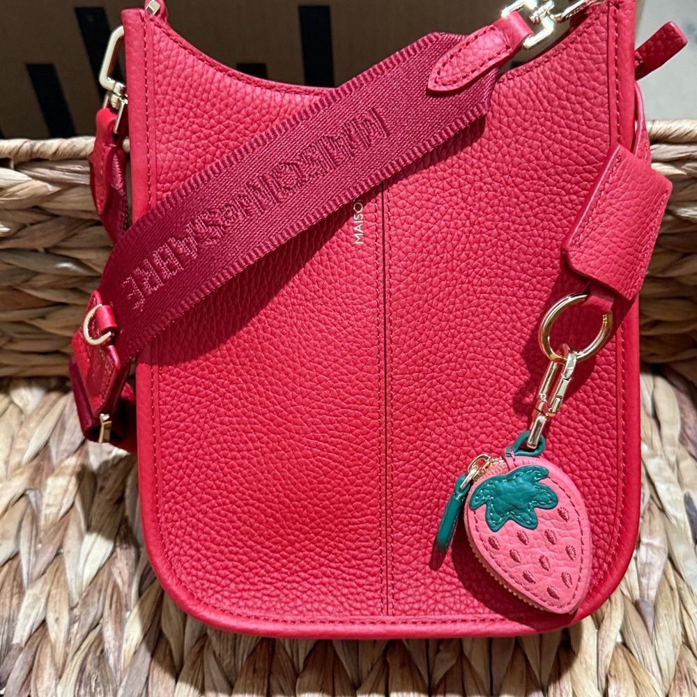 Maison de Sabre Mini Saddle Bag Pomegranate Crossbody Pouch